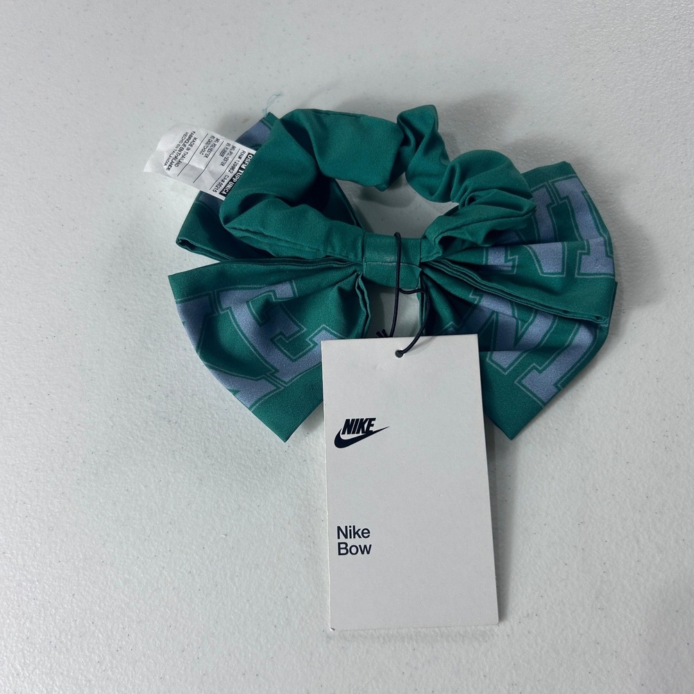 Nike Team Bow Scrunchie Womens Green Lavender Athletic Hair Accessory NEW
